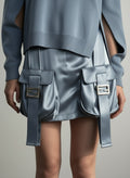 Fendi Satin Cargo Mini Skirt (Resort 2023)