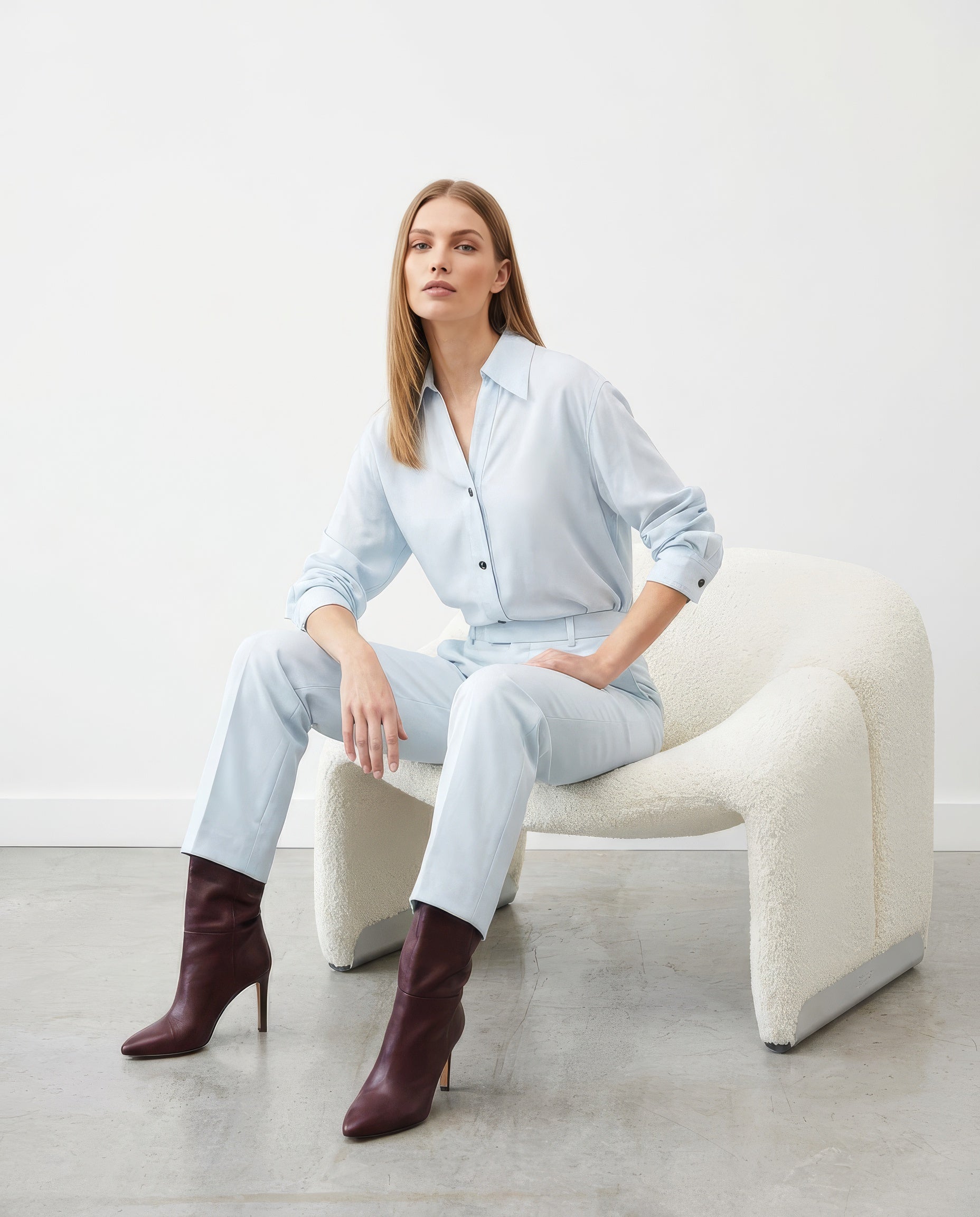 Bottega Veneta Spring/Summer 2023 Baby Blue Tailored Trousers