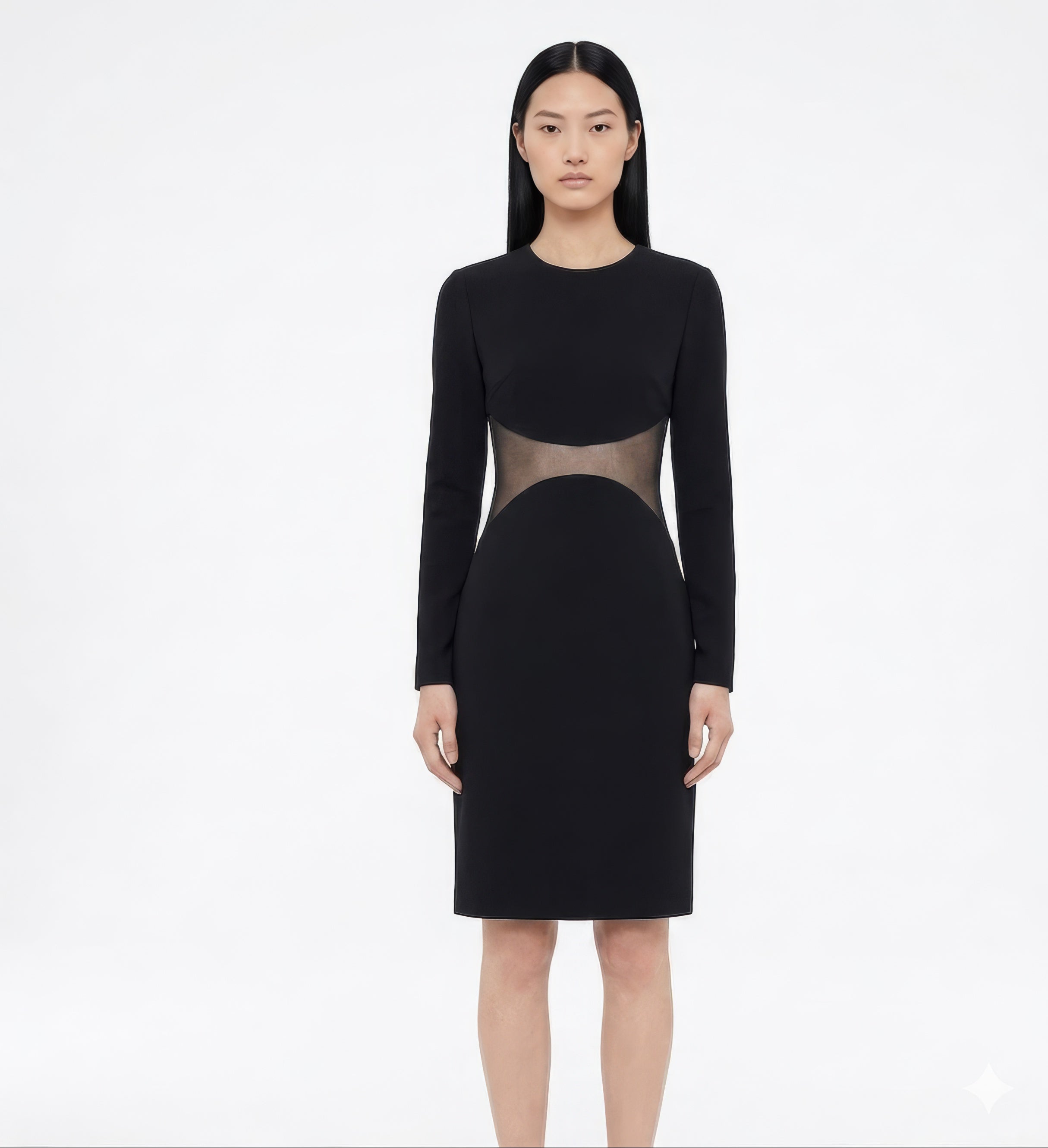 Stella Mccartney black illusion cocktail dress